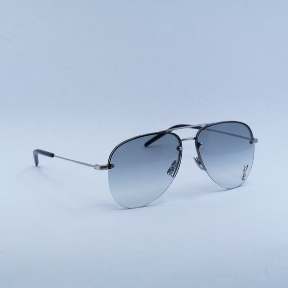 Saint Laurent CLASSIC 11 M 005 Aviator Sunglasses - Silver/Grey - Picture 1 of 10
